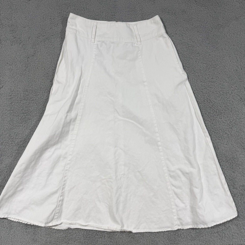 Who What Wear Long Denim A-line Skirt Pickets Back Zipper Size 10